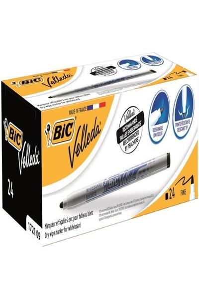 Bic Tahta Kalemi Velleda Siyah 841842 24 Lü (1 Paket 24 Adet)