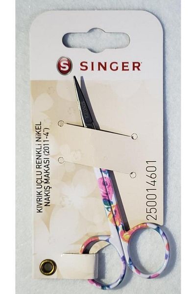 SİNGER Curved Tip Colored Embroidery Scissors Code:14601