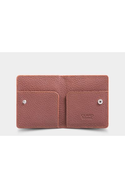 GUARD Leather Card Holder - Tan Placket Design