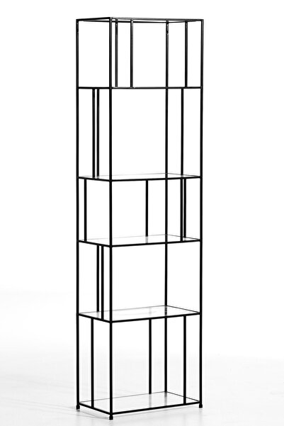 Modabilya Stolk Metal Cam Raflı Vitrin Kitaplık