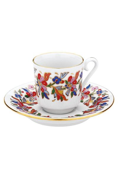 Kütahya Porselen Hand Decorated Coffee Cup for 2 Persons Decoration No:07456