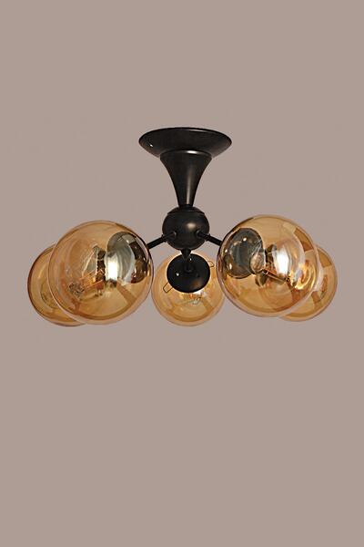 Avize çarşısı Vento 5 Kollu Avize Siyah