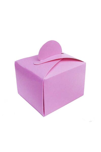 ELITETIME 25 Pieces Cardboard Turkish Delight Box Pink (5 Cm * 5 Cm * 4 Cm)