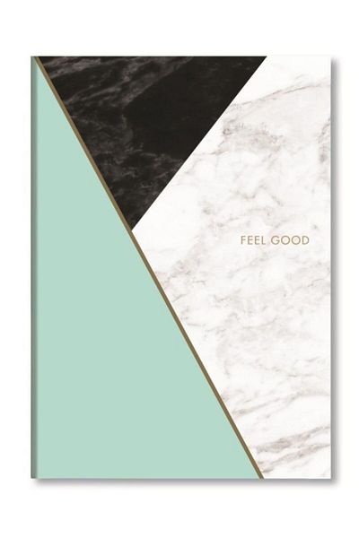 Le Color Marble Lined Notebook Green