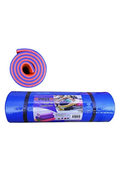 AVESSA 16 Mm Çift Taraflı Pilates Minderi Mavi-kırmızı