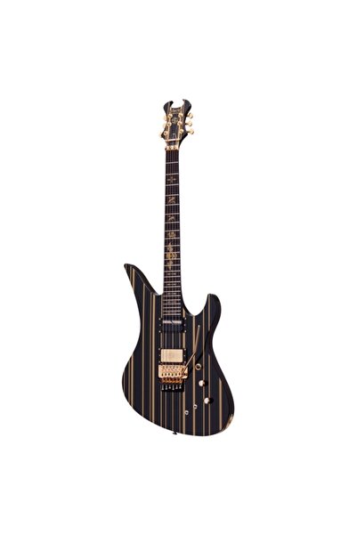 Schecter Synyster Custom Fr Elektro Gitar (Gloss Black &amp; Gold Stripes)