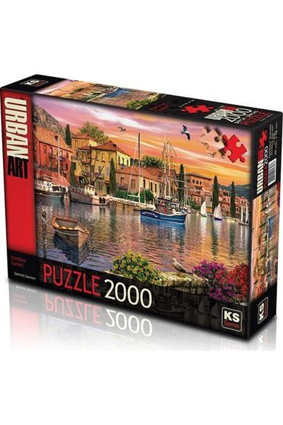 Ks Games Puzzle Harbor Sunset Dominic Davison 2000 Piece Puzzle