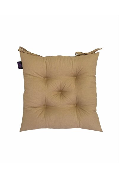 Bykutlay Home Collection Sandalye Minderi Sütlü Kahve Tonu, 40x40 cm