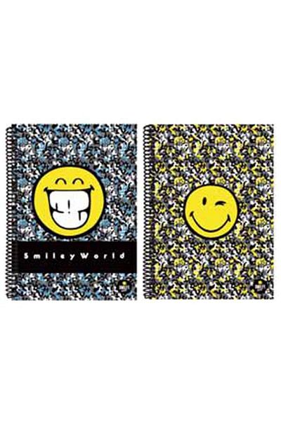 SMILEY PP Spiral Notebook A4 80 YpCheckered 6122-k