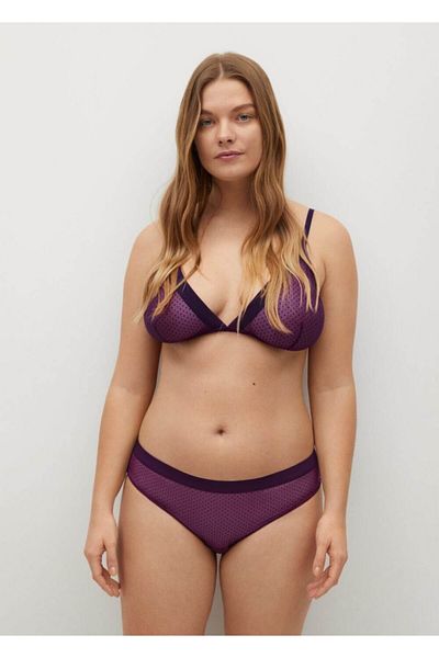 Violeta by MANGO Transparentes Plumeti-Höschen für Damen