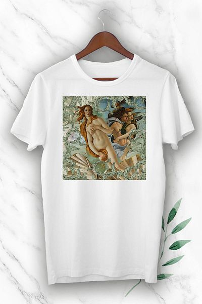 perseusshopping Women's Mythology Goddess of Beauty Venus Printed T-shirt