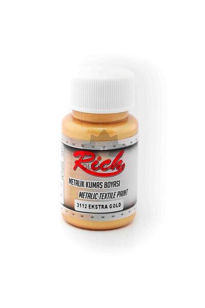 Rich Ekstra Altın Metalik Kumaş Boyası 50cc 3112