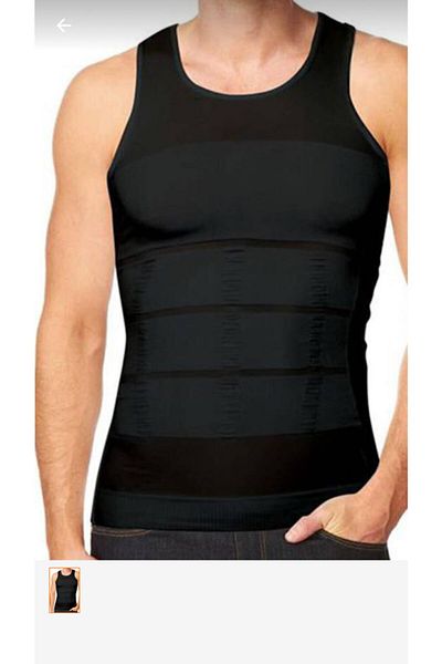 Form Time Black Men's Corset Undershirt 6200