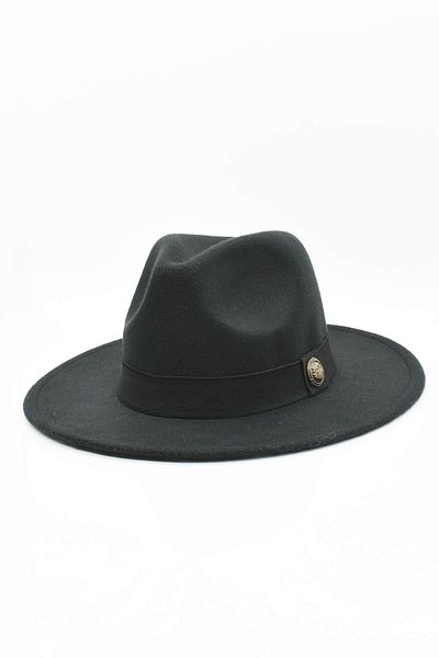 Granz Black Stamp Fedora Hat