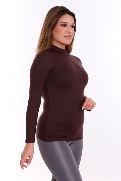 DISENTIS MODEST Καφέ Viscose Throat Body - Μισό ζιβάγκο, Plus Size
