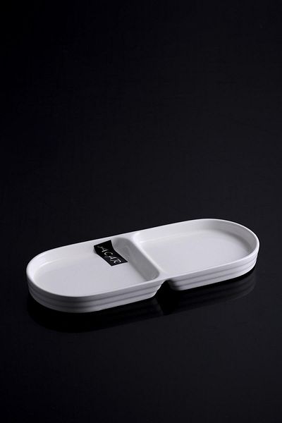 ACAR 2-Piece 25.4 Cm White Porcelain Snack Bowl