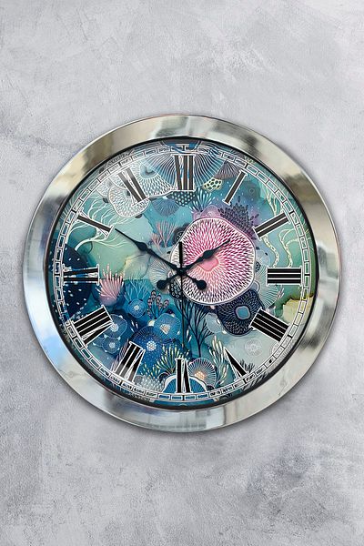 Kasva Concept Gift 36 Cm Chrome Metal Marine Wall Clock