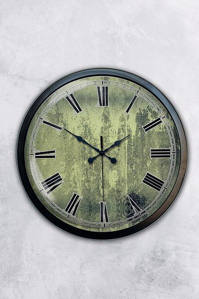 Kasva Concept Gift 40 cm Black Metal Antique Wall Clock