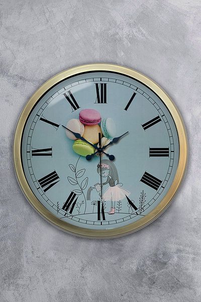Kasva Concept 40 cm Antique Metal Macaron Wall Clock