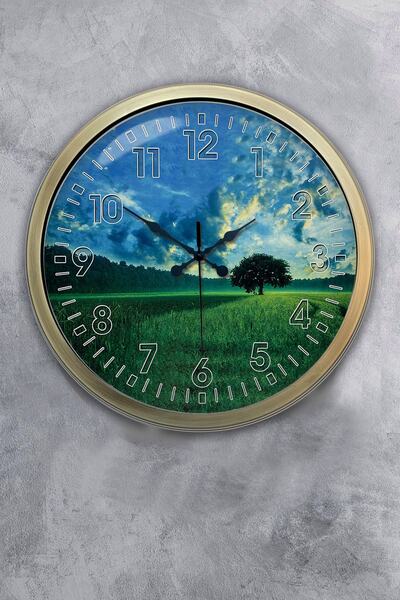 Platin Saat ساعة حائط معدنية عتيقة بطول 40 سم