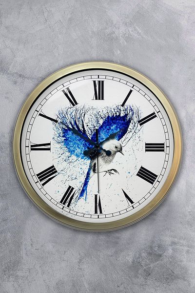 Kasva Concept 40 cm Antique Metal Bird Gift Wall Clock