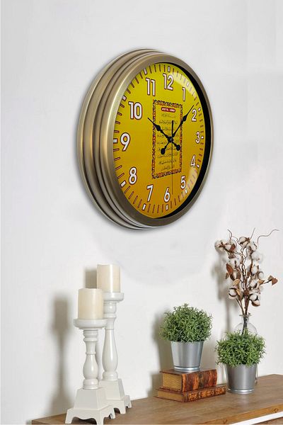 Kasva Concept Ceas de perete cadou Kursi din metal antic de 40 cm