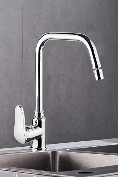 HMS Yüksek Gövdeli Pirinç Oynar Perlatörlü Mutfak Evye Batarya