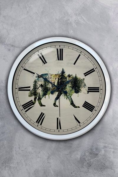 Kasva Concept ساعة حائط معدنية بيضاء بقياس 40 سم