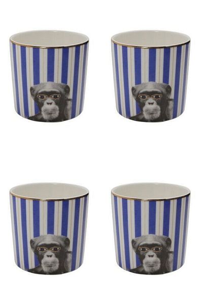 Porland Wild Life Monkey Glass 230cc 4-pack