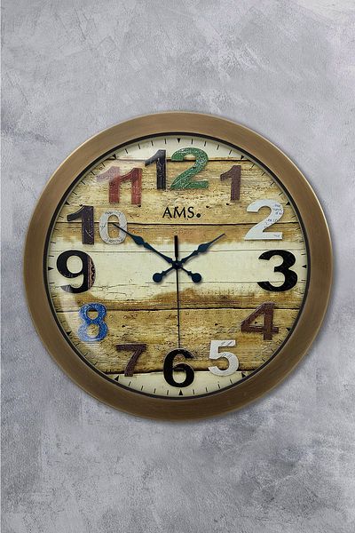 Kasva Concept Ρολόι τοίχου 36 εκ. Αντίκα Μεταλλικό Πολύχρωμο Αριθμό