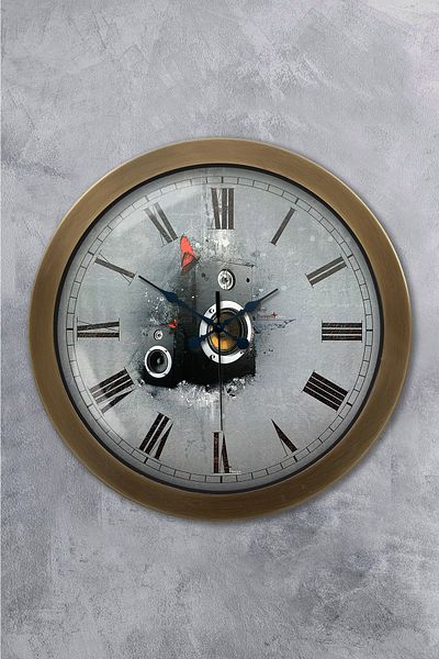 Kasva Concept Gift 36 cm Antique Metal Music Wall Clock