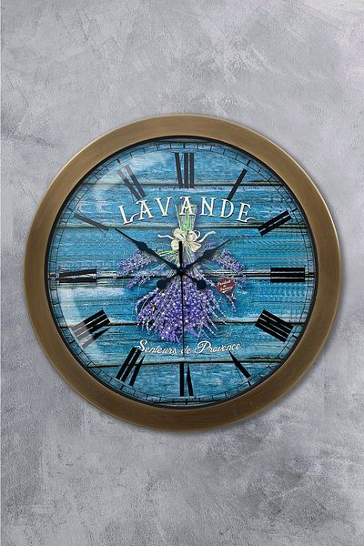 Kasva Concept 36 cm Tumbled Metal Lavender Wall Clock