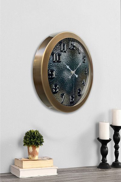 Kasva Concept Gift 36 cm Antique Metal Glass Wall Clock