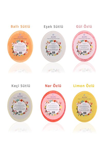 Agon إسفنجة استحمام للجسم مصنوعة يدويًا من صابون الورد الطبيعي 125 جرام