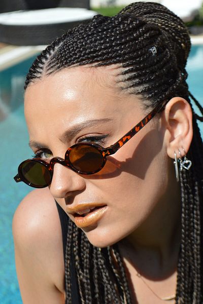 By Harmony Unisex Leopard Brown Sunglasses Bh Y001 05