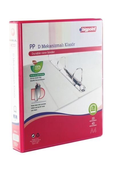 Bigpoint 2d Mekanizmalı Klasör 5 cm Açık Kırmızı
