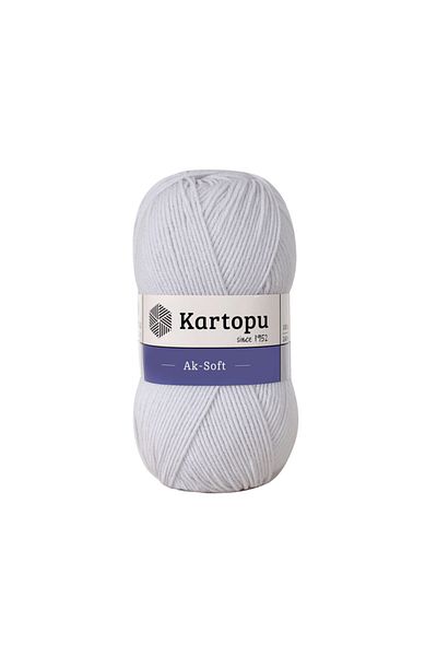 Kartopu Ak-soft K992 Aytozu Gray Hand Knitting Thread 100gr