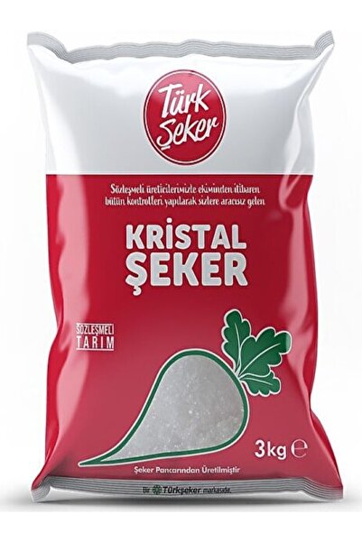 Türk Şeker Kristal Toz Şeker 3 Kg
