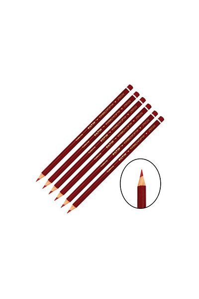 Fatih Red Pencil Copy 6 Pieces Red Lead Head Pencil 6 Pieces