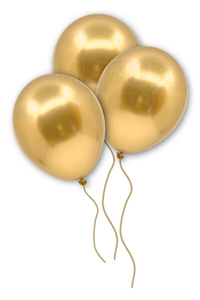 Huzur Party Store Gold Renkli Krom Balon 10 Adet 30 Cm Altın Sarısı Inanılmaz...