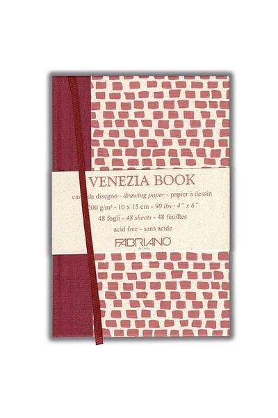 Fabriano Venezia Book Natural Grain 200gr Caiet de desen 48 coli 10x15cm