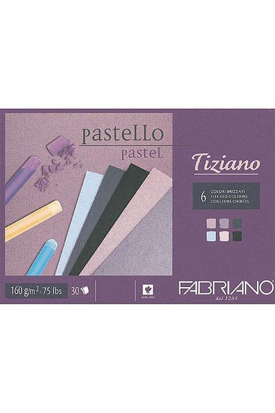 Fabriano Tiziano 160gr Bloc de pastel de culoare pestriță 30 coli A4 (21x29,7 cm)
