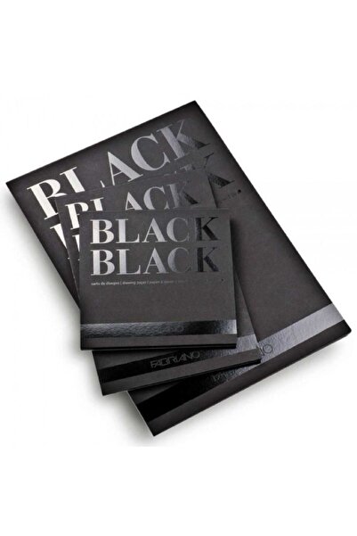 Fabriano Bloc de desen negru multifuncțional negru de 300 gr, 20 coli A2 (42x59,4 cm)