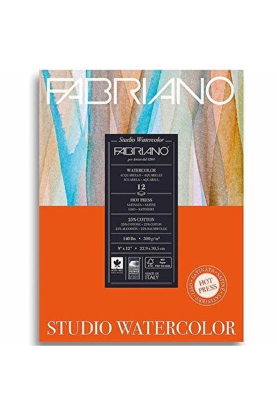 Fabriano Акварельний папір гарячого пресування 300 г Sulu Boya Blok 12 сторінок 22,9x30,5 см