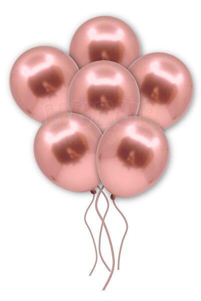 Huzur Party Store بالون كروم ملون ذهبي وردي 50 قطعة 30 سم زينة لحفلات توديع ا...