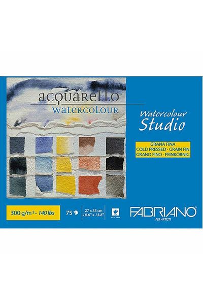 Fabriano Bloc de culoare acuarelă presat la rece 300gr 75 coli Maxi Blocco 27x35cm (1 parte adeziv)