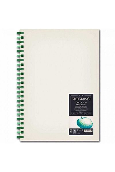 Fabriano Caiet de desen ecologic 120gr Bloc de desen în spirală peisaj 70 coli A4 (21x29,7cm)