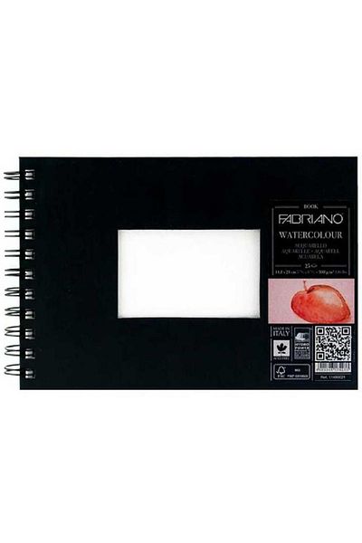 Fabriano Watercolour Book Cold Pressed 300gr Spiral Watercolour Book 25 Pages A5 (14.8x21cm)