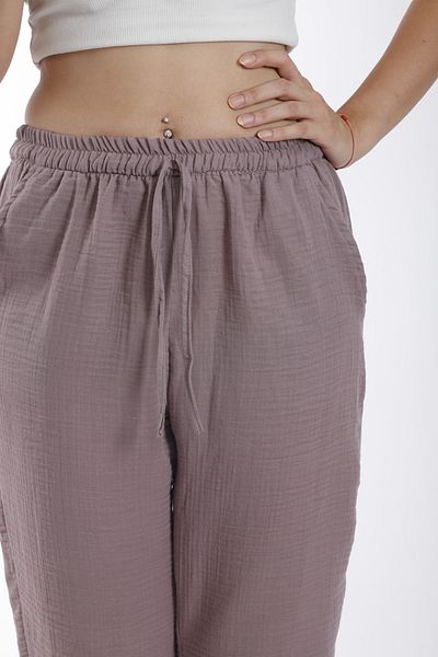 Botex Muslin Comfortable Pajama Bottom Γυναικεία - Λιλά