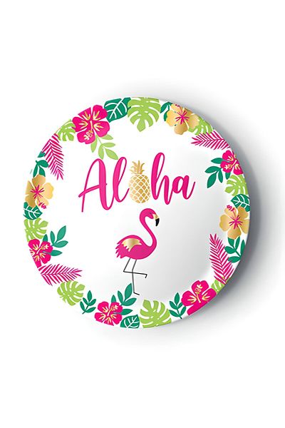Mini Parti Mini Party Store 8-Piece Cardboard Plate Flamingo